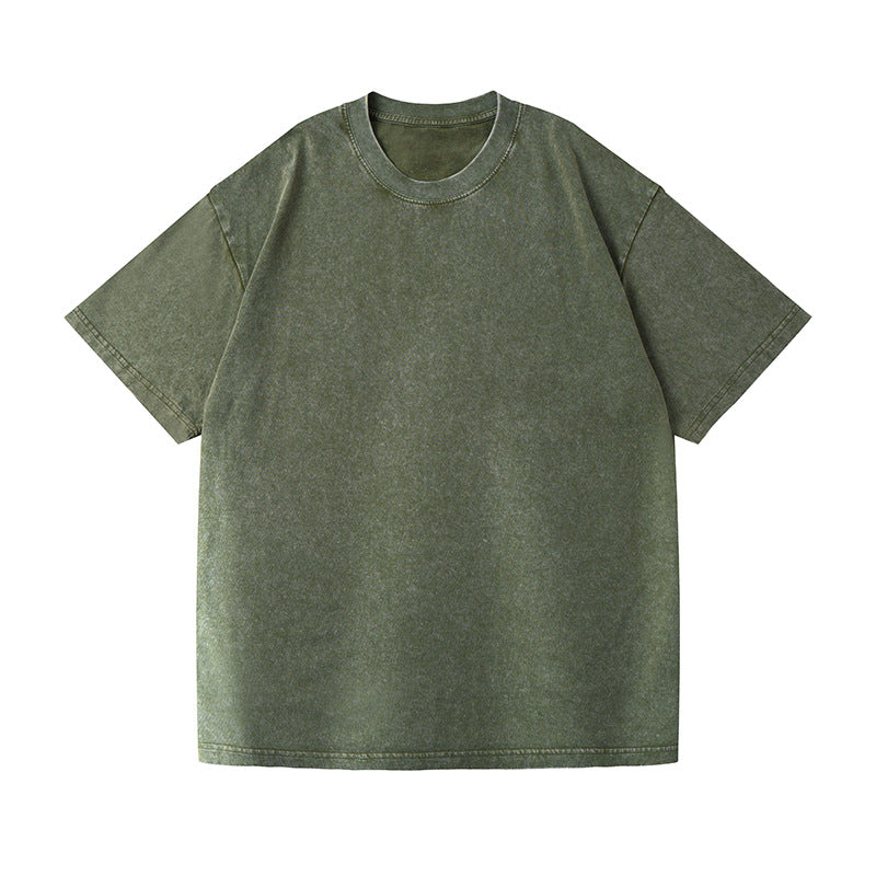 Vintage Washed Cotton T-shirt Men
