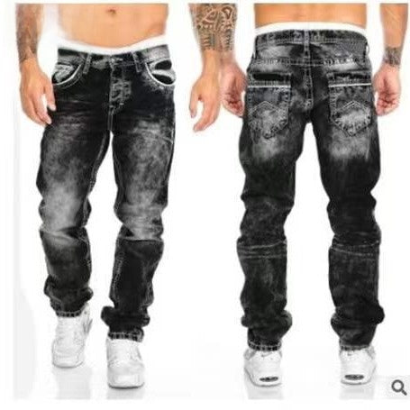 Straight Leg Denim Pants for Men