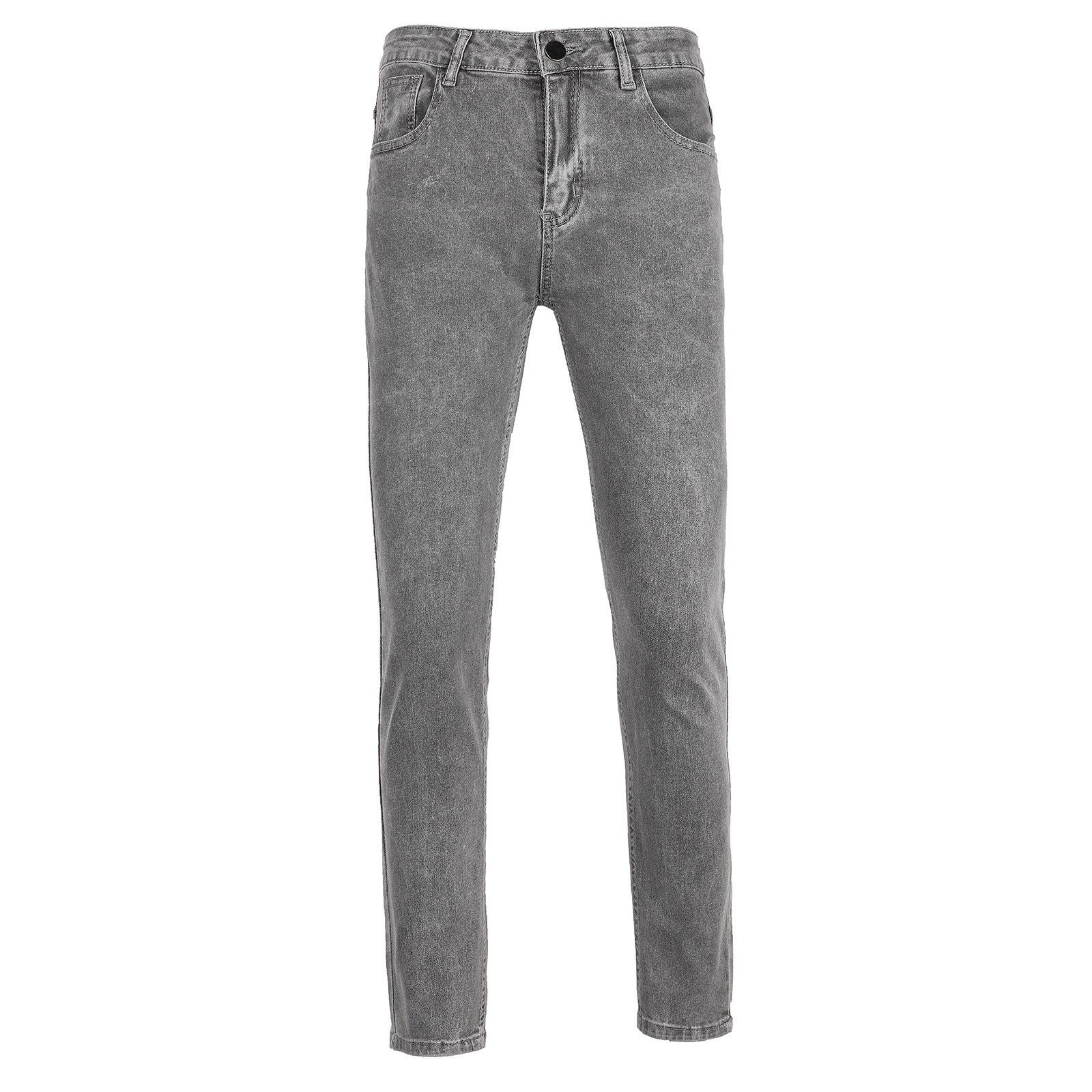 Slim Fit High Waist Denim Pants for Men