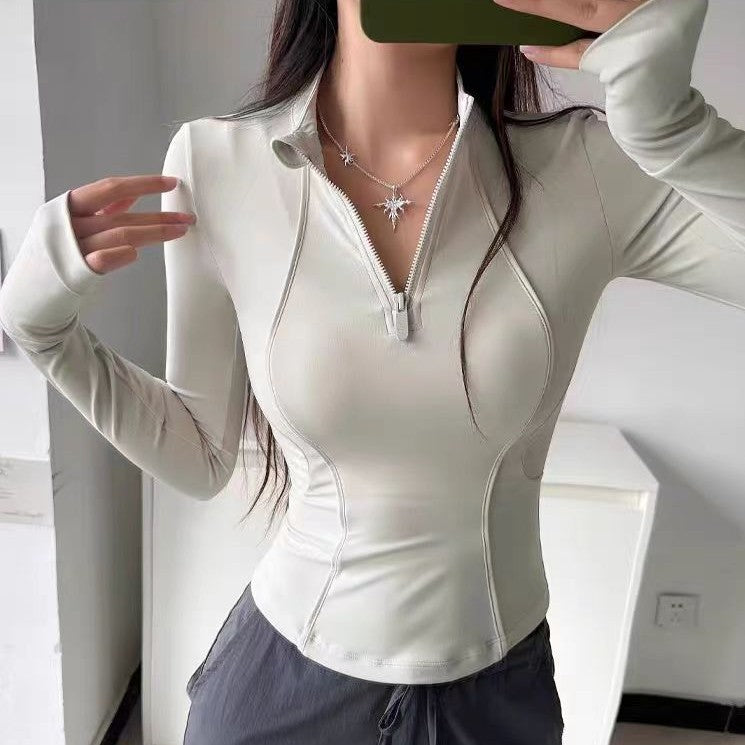 Womens Yoga Fitness Long Sleeve Top